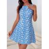 imagePRETTYGARDEN Womens 2026 Summer Short Dress Floral Sleeveless Boat Neck A Line Formal Cocktail Party Mini DressesFloral White Blue