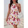 imagePRETTYGARDEN Womens 2026 Summer Short Dress Floral Sleeveless Boat Neck A Line Formal Cocktail Party Mini DressesFloral White Red