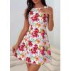 imagePRETTYGARDEN Womens 2026 Summer Short Dress Floral Sleeveless Boat Neck A Line Formal Cocktail Party Mini DressesFloral White Red