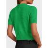 imagePRETTYGARDEN Womens Casual Summer Short Sleeve Cardigans 2026 Button Down Knitted Sweater Basic Crew Neck Crop TopsGreen