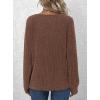 imagePRETTYGARDEN Womens Long Sleeve Henley Shirts 2026 Spring Casual Ribbed Tunic Tops Lightweight Sweaters Fashion ClothingBrown