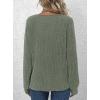 imagePRETTYGARDEN Womens Long Sleeve Henley Shirts 2026 Spring Casual Ribbed Tunic Tops Lightweight Sweaters Fashion ClothingGreen