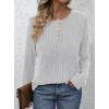 imagePRETTYGARDEN Womens Long Sleeve Henley Shirts 2026 Spring Casual Ribbed Tunic Tops Lightweight Sweaters Fashion ClothingGrey