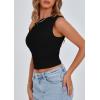 imagePRETTYGARDEN Womens Off The Shoulder Crop Top  Chic Asymmetrical Going Out Tops for Summer 2026 Slim Fitted amp BreathableBlack
