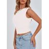 imagePRETTYGARDEN Womens Off The Shoulder Crop Top  Chic Asymmetrical Going Out Tops for Summer 2026 Slim Fitted amp BreathableWhite