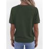 imagePRETTYGARDEN Womens Short Sleeve Sweaters V Neck Business Casual Tops Lightweight Sweater Shirts 2026 Summer Spring OutfitsArmy Green