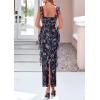 imagePRETTYGARDEN Womens Spring Formal Dress 2026 Summer Elegant Sleeveless Floral Lace Cocktail Wedding Guest Maxi Long DressesFloral Black