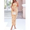 imagePRETTYGARDEN Womens Spring Formal Dress 2026 Summer Elegant Sleeveless Floral Lace Cocktail Wedding Guest Maxi Long DressesKhaki Floral