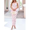 imagePRETTYGARDEN Womens Spring Formal Dress 2026 Summer Elegant Sleeveless Floral Lace Cocktail Wedding Guest Maxi Long DressesWhite Pink Flower