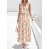 imagePRETTYGARDEN Womens Summer Floral Maxi Dresses 2026 Spring Sleeveless Cowl Neck Flowy Beach Vacation Wedding Guest Long DressFloral Apricot
