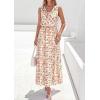imagePRETTYGARDEN Womens Summer Floral Maxi Dresses 2026 Spring Sleeveless Cowl Neck Flowy Beach Vacation Wedding Guest Long DressFloral Apricot