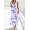 imagePRETTYGARDEN Womens Summer Floral Maxi Dresses 2026 Spring Sleeveless Cowl Neck Flowy Beach Vacation Wedding Guest Long DressFloral Purple Blue