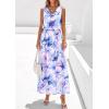 imagePRETTYGARDEN Womens Summer Floral Maxi Dresses 2026 Spring Sleeveless Cowl Neck Flowy Beach Vacation Wedding Guest Long DressFloral Purple Blue