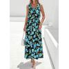 imagePRETTYGARDEN Womens Summer Floral Maxi Dresses 2026 Spring Sleeveless Cowl Neck Flowy Beach Vacation Wedding Guest Long DressFlower Black Blue Green