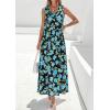 imagePRETTYGARDEN Womens Summer Floral Maxi Dresses 2026 Spring Sleeveless Cowl Neck Flowy Beach Vacation Wedding Guest Long DressFlower Black Blue Green