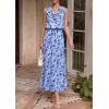 imagePRETTYGARDEN Womens Summer Floral Maxi Dresses 2026 Spring Sleeveless Cowl Neck Flowy Beach Vacation Wedding Guest Long DressWhite Blue Flower