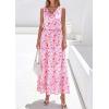 imagePRETTYGARDEN Womens Summer Floral Maxi Dresses 2026 Spring Sleeveless Cowl Neck Flowy Beach Vacation Wedding Guest Long DressWhite Pink Flower