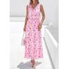 imagePRETTYGARDEN Womens Summer Floral Maxi Dresses 2026 Spring Sleeveless Cowl Neck Flowy Beach Vacation Wedding Guest Long DressWhite Pink Flower