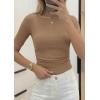 imagePRETTYGARDEN Womens Summer Short Sleeve Tops Boat Neck Ribbed Knit Slim Fit T Shirt Casual Basic Top 2026 Spring ClothesLight Khaki