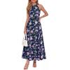 Floral Dark Blue Purple