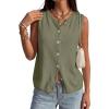 imagePRETTYGARDEN Sweater Vest Women 2026 Summer Sleeveless Cardigans Trendy Knit Vest Top Button Down Spring Sweater TopsArmy Green