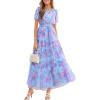 Blue Pink Floral