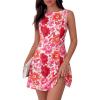 Floral Dark Red
