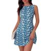Floral White Dark Blue