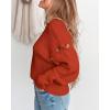 imagePRETTYGARDEN Sweater for Women 2024 Fall Trendy Detachable Sleeve Chunky Knit Pullover Sweaters Rust RedXLarge