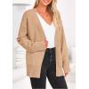 imagePRETTYGARDEN Womens 2024 Fall Fashion Knit Cardigan Sweaters Long Sleeve V Neck Open Front Winter Sweater Jacket with Scarf