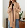 imagePRETTYGARDEN Womens 2024 Fall Fashion Knit Cardigan Sweaters Long Sleeve V Neck Open Front Winter Sweater Jacket with Scarf
