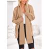 imagePRETTYGARDEN Womens 2024 Fall Fashion Knit Cardigan Sweaters Long Sleeve V Neck Open Front Winter Sweater Jacket with Scarf