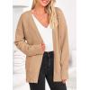 imagePRETTYGARDEN Womens 2024 Fall Fashion Knit Cardigan Sweaters Long Sleeve V Neck Open Front Winter Sweater Jacket with Scarf