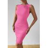 imagePRETTYGARDEN Womens 2024 Summer Mini Dress Sleeveless Bodycon Ruched Mesh 3D Flower Elegant Cocktail Party Short Dresses PinkMedium