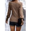 imagePRETTYGARDEN Womens Pullover Sweaters Long Lantern Sleeve Casual Crew Neck Ribbed Knit Jumper Blouse Tops