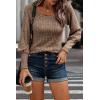 imagePRETTYGARDEN Womens Pullover Sweaters Long Lantern Sleeve Casual Crew Neck Ribbed Knit Jumper Blouse Tops