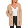 imagePRETTYGARDEN Womens 2024 Fall Fashion Knit Cardigan Sweaters Long Sleeve V Neck Open Front Winter Sweater Jacket with Scarf