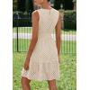 imagePRETTYGARDEN Womens Summer Dresses 2026 Sleeveless V Neck Eyelet Hollow Out Swing A Line Beach Vacation Sun DressBeige