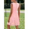 imagePRETTYGARDEN Womens Summer Dresses 2026 Sleeveless V Neck Eyelet Hollow Out Swing A Line Beach Vacation Sun DressPink