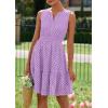 imagePRETTYGARDEN Womens Summer Dresses 2026 Sleeveless V Neck Eyelet Hollow Out Swing A Line Beach Vacation Sun DressPurple