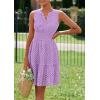 imagePRETTYGARDEN Womens Summer Dresses 2026 Sleeveless V Neck Eyelet Hollow Out Swing A Line Beach Vacation Sun DressPurple