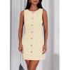 imagePRETTYGARDEN Work Dresses for Women 2026 Summer Business Formal Short Dress Sleeveless Button Down Elegant Office OutfitsApricot