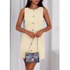 imagePRETTYGARDEN Work Dresses for Women 2026 Summer Business Formal Short Dress Sleeveless Button Down Elegant Office OutfitsApricot