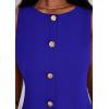 imagePRETTYGARDEN Work Dresses for Women 2026 Summer Business Formal Short Dress Sleeveless Button Down Elegant Office OutfitsBlue