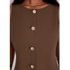 imagePRETTYGARDEN Work Dresses for Women 2026 Summer Business Formal Short Dress Sleeveless Button Down Elegant Office OutfitsBrown