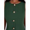 imagePRETTYGARDEN Work Dresses for Women 2026 Summer Business Formal Short Dress Sleeveless Button Down Elegant Office OutfitsGreen