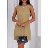 imagePRETTYGARDEN Work Dresses for Women 2026 Summer Business Formal Short Dress Sleeveless Button Down Elegant Office OutfitsKhaki