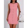 imagePRETTYGARDEN Work Dresses for Women 2026 Summer Business Formal Short Dress Sleeveless Button Down Elegant Office OutfitsPeach Pink