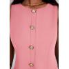 imagePRETTYGARDEN Work Dresses for Women 2026 Summer Business Formal Short Dress Sleeveless Button Down Elegant Office OutfitsPeach Pink