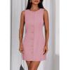 imagePRETTYGARDEN Work Dresses for Women 2026 Summer Business Formal Short Dress Sleeveless Button Down Elegant Office OutfitsPink